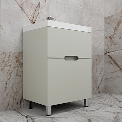 Style Line Тумба с раковиной Матис 60 олива – фотография-3